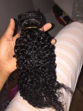 Rizado rizado mechones Pelo Rizado mongol mechones de cabello humano postizo mechones 100% Color Natural sin procesar del pelo humano que teje 3 ofertas de extensiones