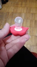 Wecute bebé chupete Clip beso rojo labios tonto chupetes de silicona divertido bebé chupetes tipo mordedor chupetes chupete niños alimentación