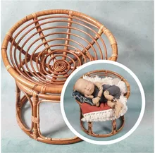 Accesorios de fotografía recién nacido, Cestas tejidas para cama de fotos de bebé, accesorios de posado, accesorios de sesión de fotos, luna llena, camas de Cany