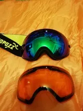 COPOZZ-Gafas de esquí antivaho, lentes de esquí esférico grande, reemplazo de lentes de nieve (solo lentes), UV400, 201