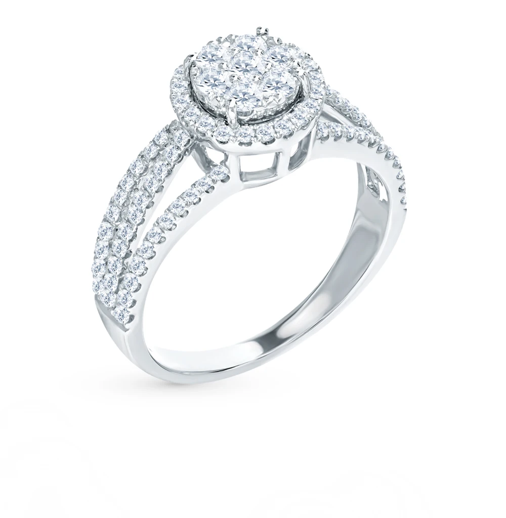 Золотое кольцо с бриллиантами SUNLIGHT проба 585