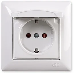 

PnpnElectrıc Gns Visage Ambiance Earthed Socket with Child Protection Cover White 16A 220V AC