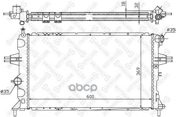 10-25268-Sx_радиатор Системы Охлаждения! Opel Astra 2.0i/Di 98-04/Zafira 99-01 Stellox 1025268sx Stellox арт. 1025268SX