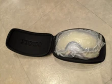 COPOZZ-Gafas de esquí con funda y lente amarilla, lentes de esquí esféricas antivaho, para esquiar, para hombre y mujer, gafas de nieve + lente + caja