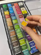 Conjunto de pinturas de acuarela sólidas, pigmento Superior de 12/24/36/48 colores, caja de lata para pintar acuarela, juego suministros arte