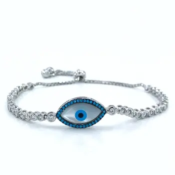 

Pearl Stone Eye Watercourse Measure Adjustable Silver Bracelet