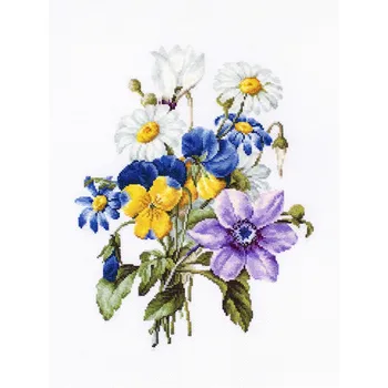 

B2348 set for embroidery 'Bouquet of color' 19*24,5 cm, Luca-s