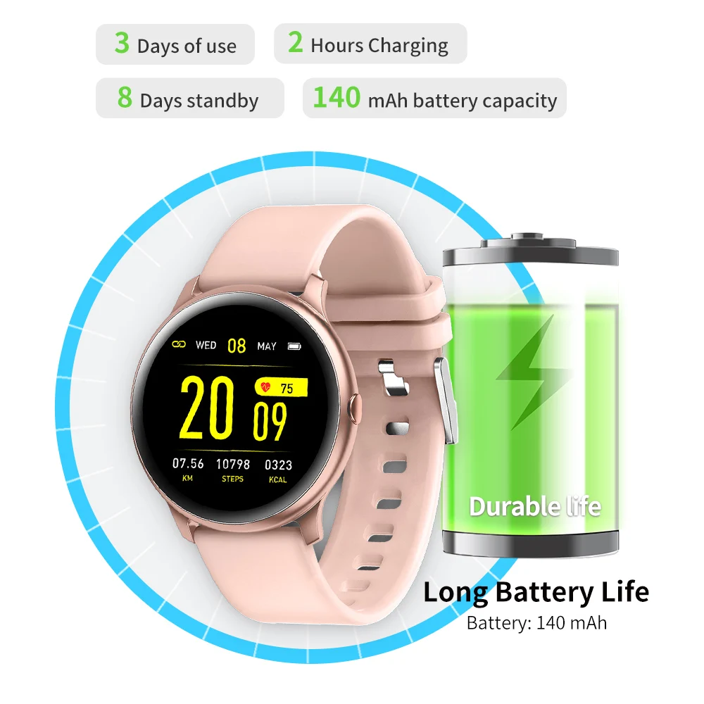 RUNDOING Upgraded KW19 Pro Full Touch Screen Women Smart watch Waterproof  sport smartwatch for IOS and Android|Smart Watches| - AliExpress