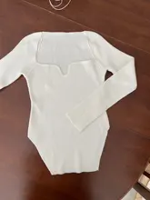 Ropa de primavera y verano para mujer, Jersey sexy elástico de cintura alta con cuello cuadrado y mangas completas, WK080, 2021