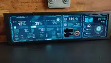 Sub-Display-Case GPU Second-Monitor Long-Strip HSD088IPW1 HDMI 1920--480 CPU Information