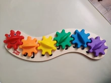 Toys Assembling-Blocks Gear-Assembly Caterpillar-Toys Wooden Education Childrens Colorful