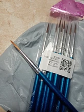 10 unids/set bien pintado a mano delgada línea de gancho pluma arte suministros bolígrafo para dibujo artístico cepillo de pintura de cepillo de Nylon acrílico pintura de la pluma