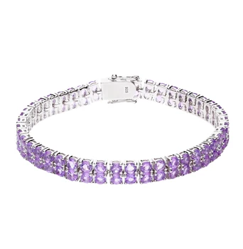 

Silver Bracelet with amethyst sunlight sample 925