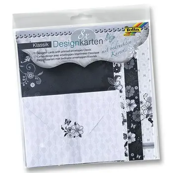 

11402 blanks for postcards with envelopes classic, 8 blanks and 8 envelopes, Folia