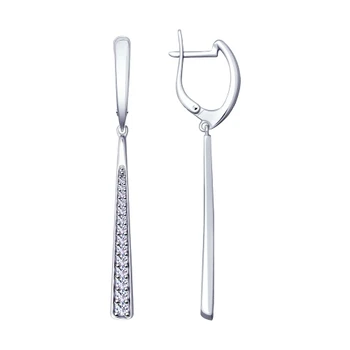 

Earrings made of silver with cubic zirconia