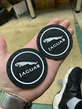 Alfombrilla antideslizante para posavasos de coche, soporte de silicona para X-TYPE, Jaguar F-TYPE, S-TYPE, XE, XF, XJ, XK, XJR, XFR, XJS, XJL, 1/2 Uds.