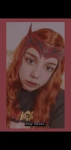FEELSI-Peluca de cabello sintético para mujer, postizo largo de onda de agua, Color negro y naranja, Rojo puro, fibra de alta temperatura, tamaño medio