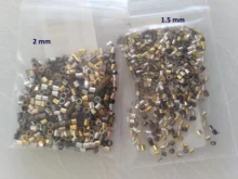 500 Uds 1,5 2,0 2,5mm cuentas engastadas de cierre de tubo de cobre dorado cuentas espaciadoras de tope para la fabricación de joyas suministros collar