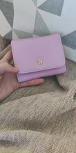 Cartera pequeña con broche para mujer, monedero pequeño, billetera de corona para tarjeta de mujer, Mini bolso de mano