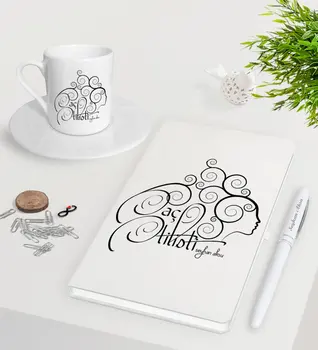 

Personalized Hair Stylist White Notebook Pen Turkish coffee Cup Seti-1