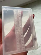 Caja de almacenamiento de brocas de plástico transparente para uñas, soporte para limas, estuche de exposición, organizador de manicura acrílica, 20 ranuras