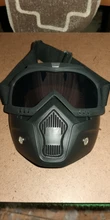 Detachable-Goggle Helmet-Mask Motorcycle-Glasses Ski-Bike Open-Face Uv-Protection 