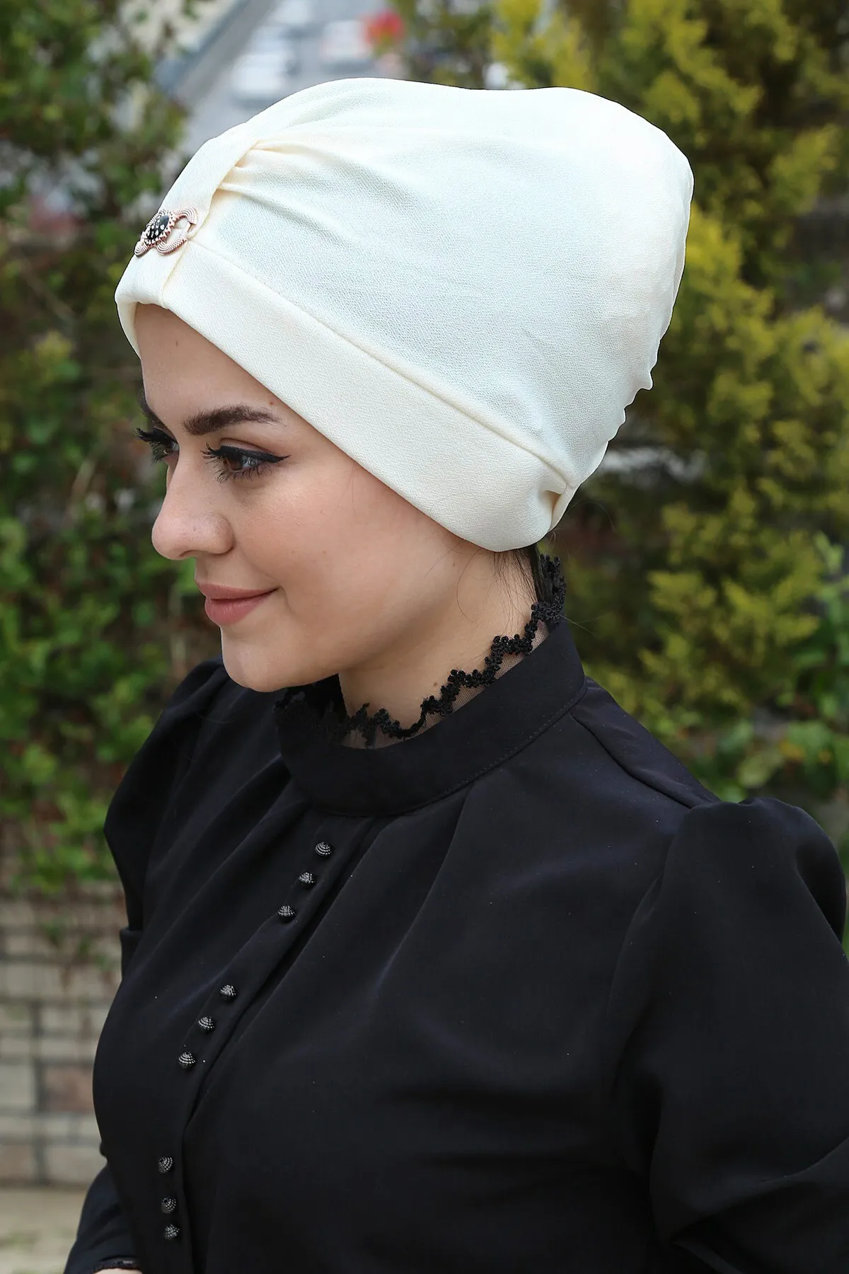 Trendy Buckled Hijab Cap 2021 Spring and Autumn Muslim Wrap Turban Caps Muslim Turban Caps Mussulman Bonnet Hat Fashion Cotton