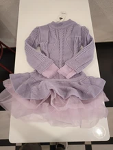 Vestido de gasa tejido para niña, ropa de manga larga para fiesta de Navidad, vestidos infantiles para niñas, ropa de Año Nuevo 2020