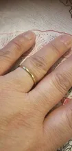 CACANA-anillos de acero inoxidable para parejas, oro rosa, antialergia, lisa, sencilla, Bisutería