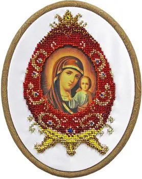 

96/BPC sets for embroidery with beads and heels 'матренин Posad \ 'kazan Mother of God \ ', 24*26 cm