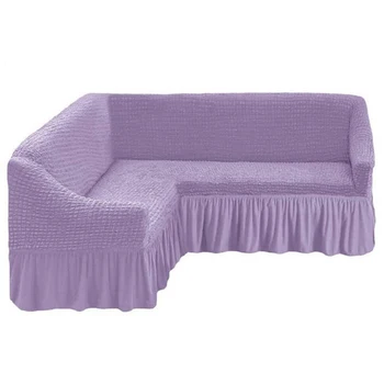 

Cover for corner sofa, lilac color