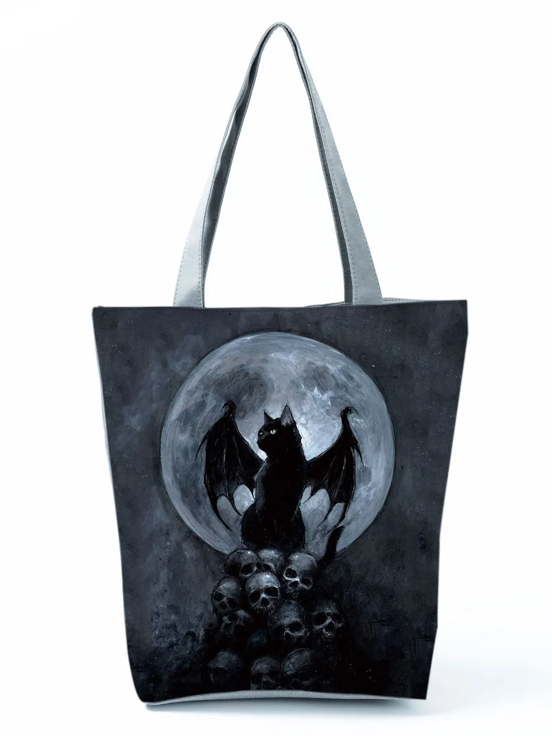 2022 Cool Fashion Handbag Female Cats Print 3D Tote Travel Women Shoulder Bag Foldable High Capacity Shopping Bag Custom Pattern 