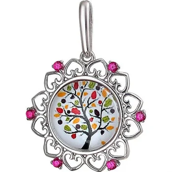 

Esthete pendant with cubic zirconia and corundum Silver