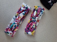 2 unids/set mamá y bebé madre bebé turbante de la hija de mamá de conejo diadema para orejas impresión Floral padre-hijo accesorios para el cabello