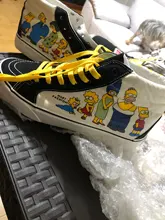 Zapatillas de lona con estampado de dibujos animados para hombre y mujer, zapatos vulcanizados de alta calidad para monopatín, primavera y verano