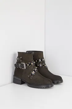 

ILVi-Genuine Leather Handmade Glitter Women's Boot Gold with Glitter Women Shoes 2020 Spring Summer (Made in Turkey)