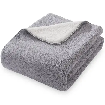 

Microfiber soft blanket for sofa and warm, breathable bed 130x150cm, children blankets, gray Color