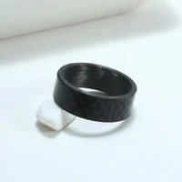 Black Rings Carbon Fiber Spinner Rings Men Women Unique Punk Wedding Engagement Band Stainless Steel bague anti stress 2