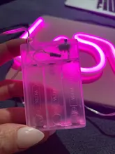 Sign-Lamp Battery-Box Nightlight Led-Neon-Lights Christmas Wedding Double-Powered Love-Shape