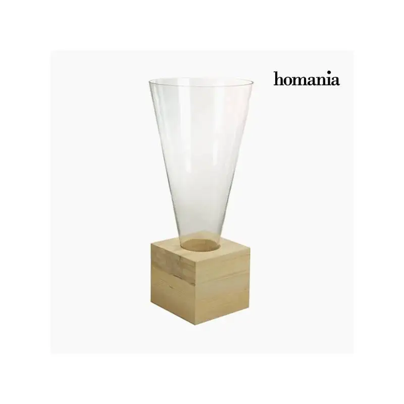 Ваза из стекла и дерева-коллекция Pure Crystal Deco от Homania