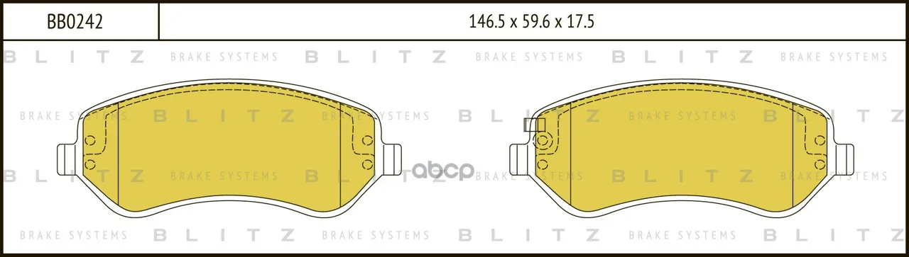 Колодки Тормозные Дисковые Blitz Bb0242 Blitz арт. BB0242