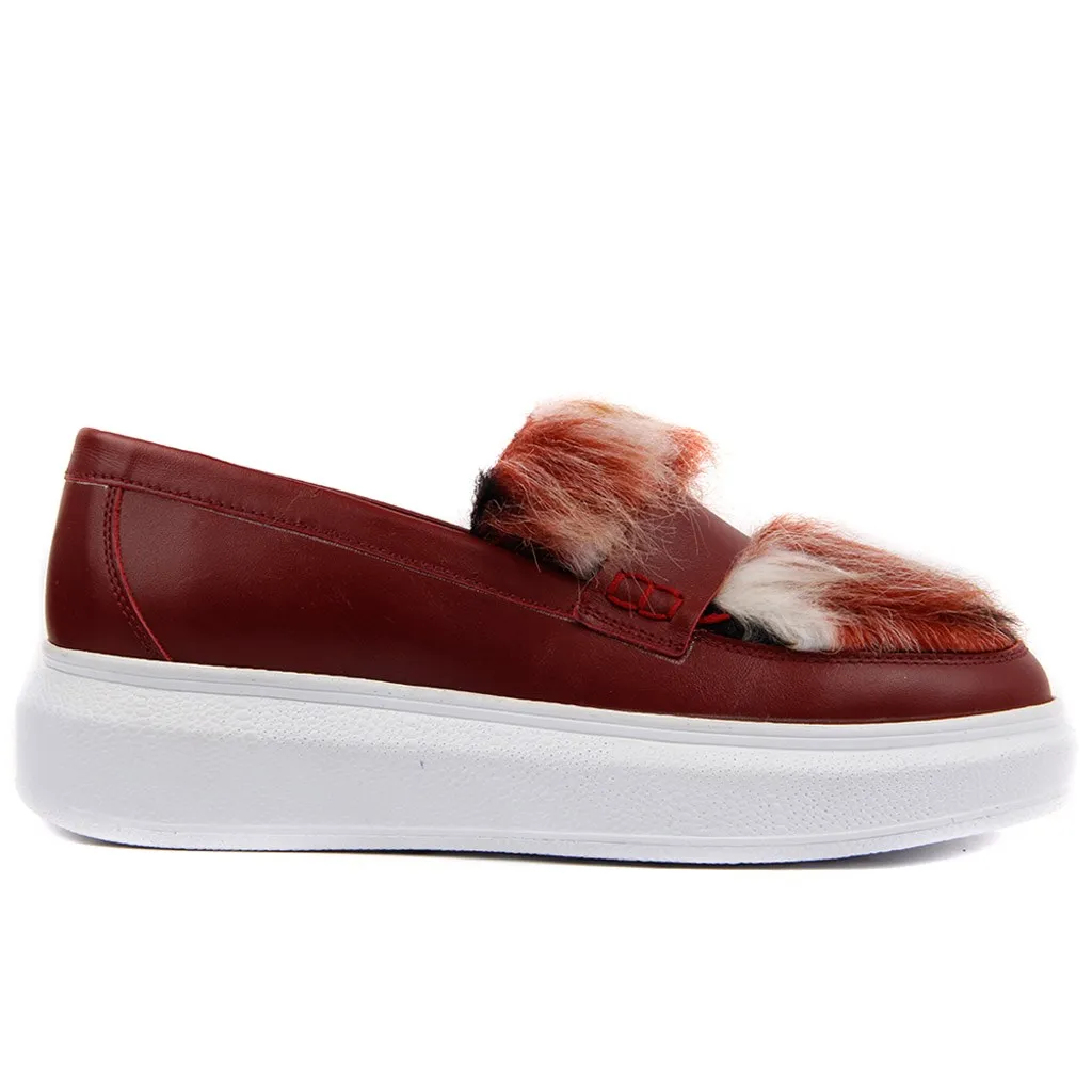 

Sail-Lakers Genuine Leather Burgundy Women Daily Shoes