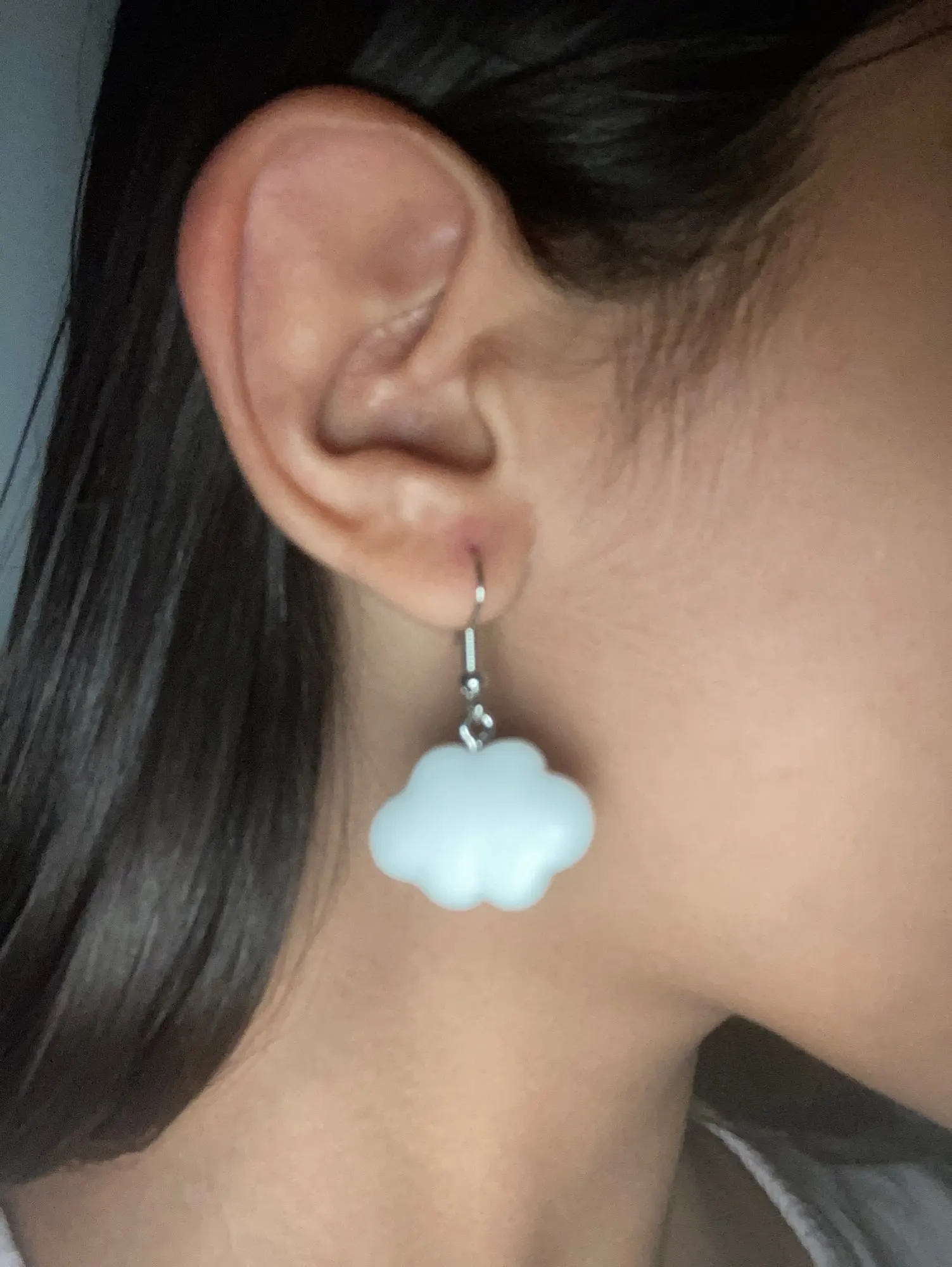 Soft girl Egirl Harajuku Cute Cloud Earrings photo review