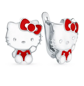 

Silver earrings with enamel sunlight sample 925 test