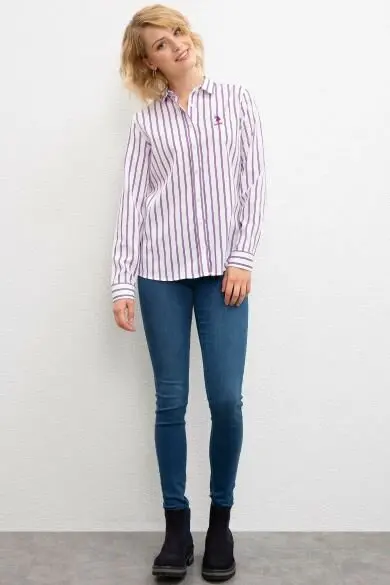 Uss. POLO ASSN. В Полоску Рубашка слим
