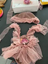 Accesorios de fotografía recién nacido para bebé de 0 a 3 meses, sombrero de bebé, Pelele de encaje para niña, monos, ropa de fotografía