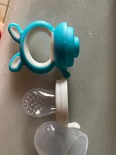 Chupete con mordedor de comida fresca para bebé, tete de alimentación con seguro para la tetina, pezón de alimentación para niños