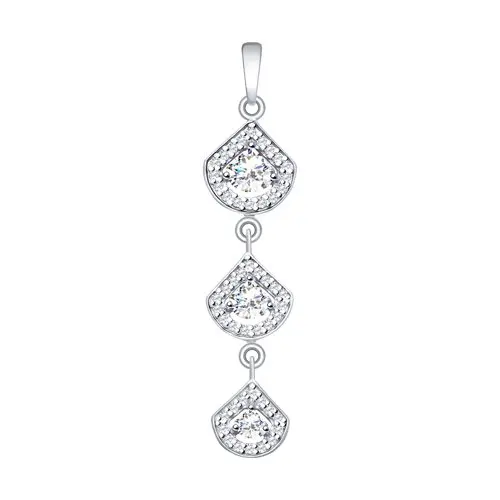 Подвеска SOKOLOV из серебра со Swarovski Zirconia