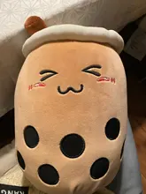 Cojín de felpa con forma de vaso de te de burbujas para niños, juguete infantil de peluche con forma de te de perlas