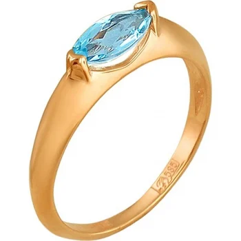 

Esthete ring with 1 Topaz in red gold